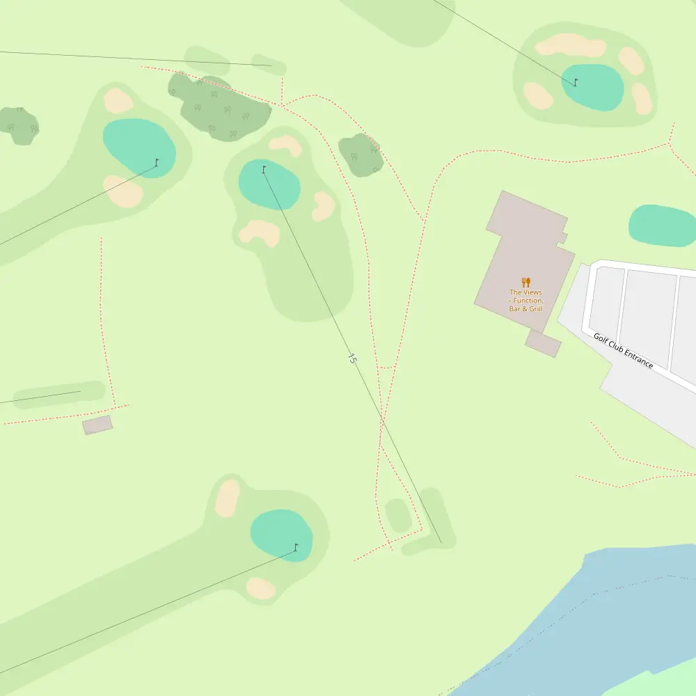 Werribee Park Hole 15 map