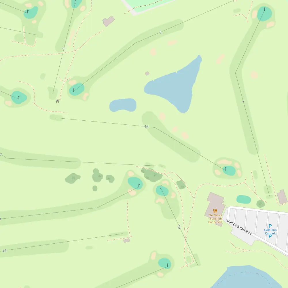 Werribee Park Hole 18 map