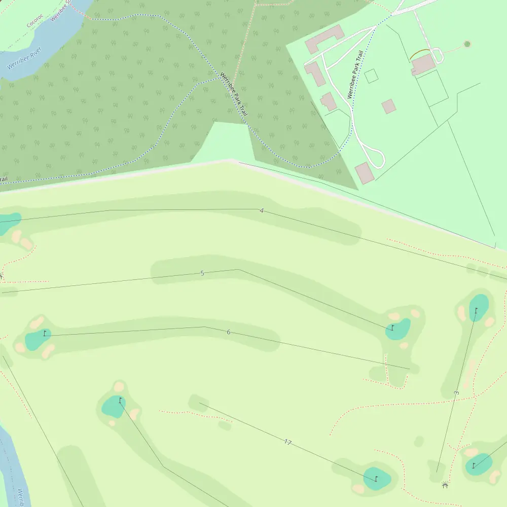 Werribee Park Hole 4 map