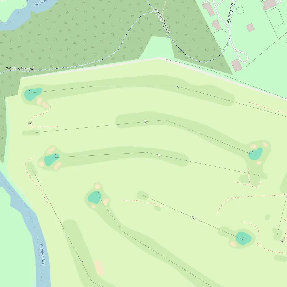 Werribee Park Hole 5 map