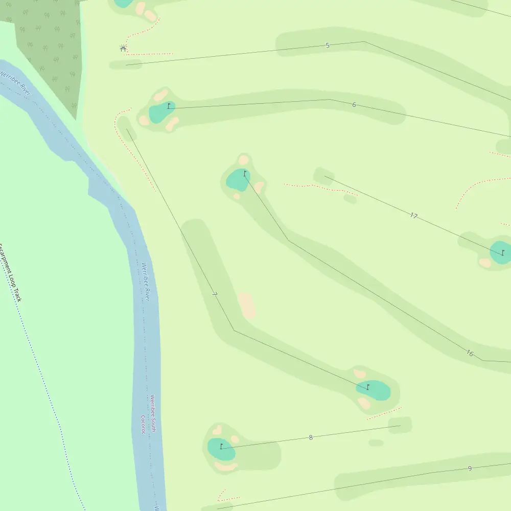 Werribee Park Hole 7 map